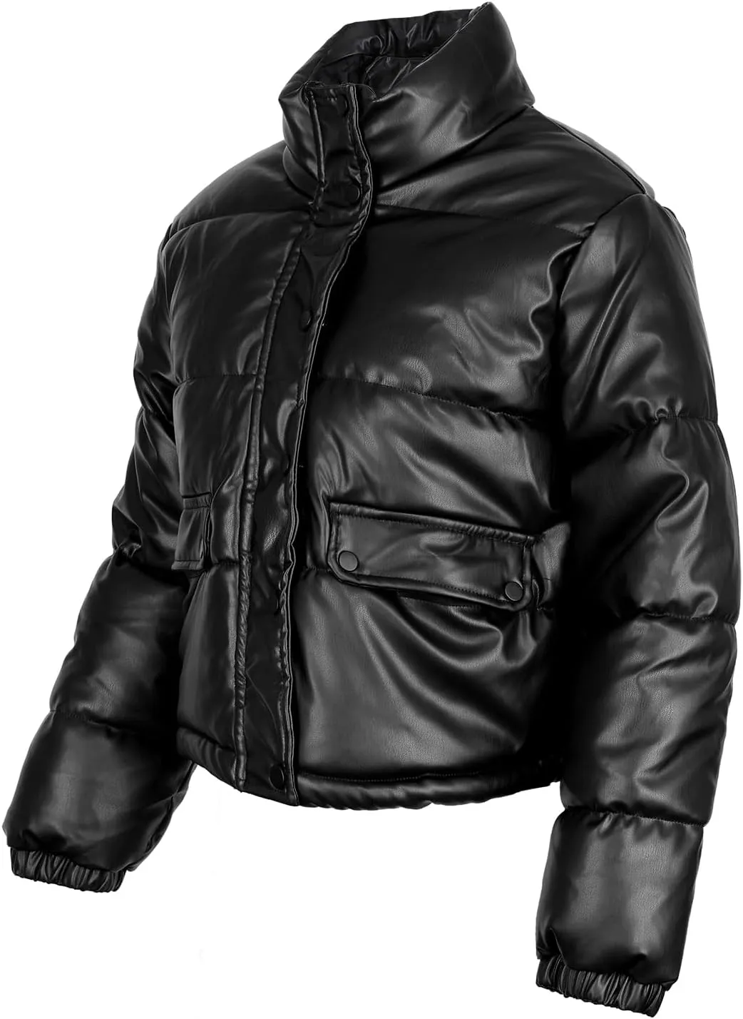 Women's Winter Cropped Puffer Jacket Coat Short Warm Quilted Fashion Jacket
