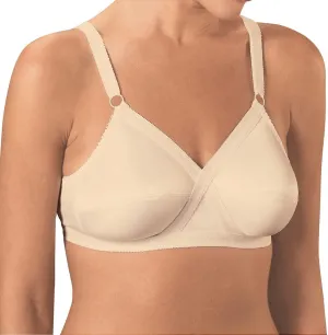 Womens Wireless Cross and Shape Bra, 2-Pack, Beige