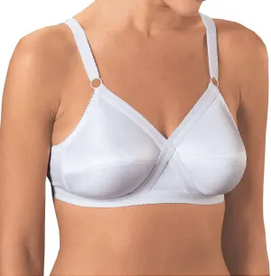 Womens Wireless Cross and Shape Bra, 2-Pack, White, 32A