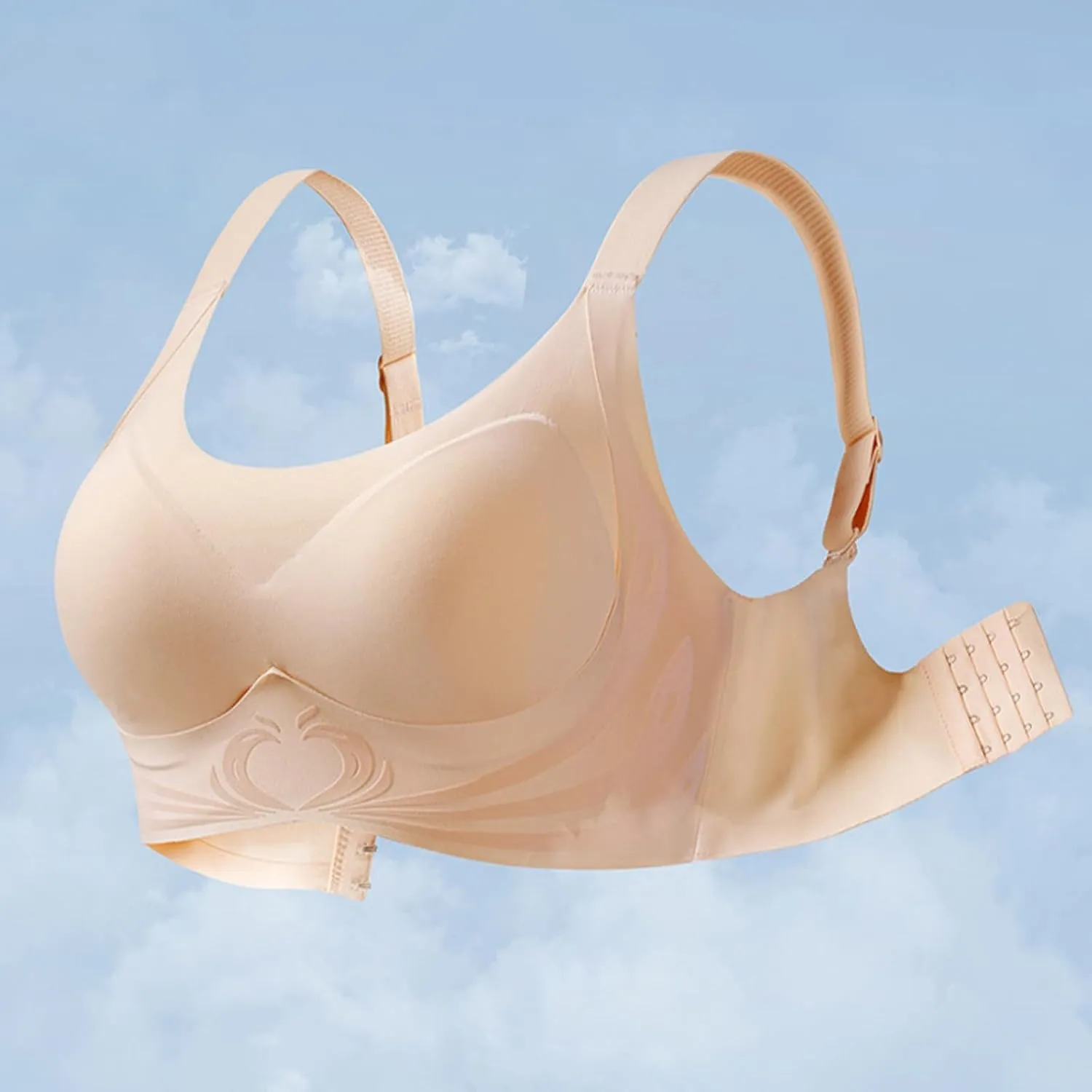 Womens Wireless Push Up Bra Seamless Super Gather Bra Anti Sagging Breasts Pushup Lifting Support Bras for Older Women