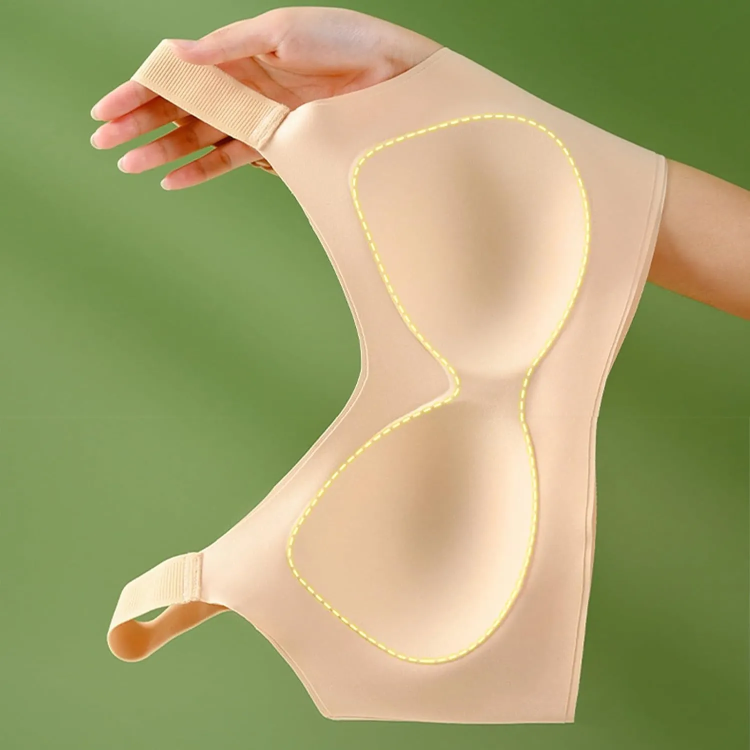 Womens Wireless Push Up Bra Seamless Super Gather Bra Anti Sagging Breasts Pushup Lifting Support Bras for Older Women