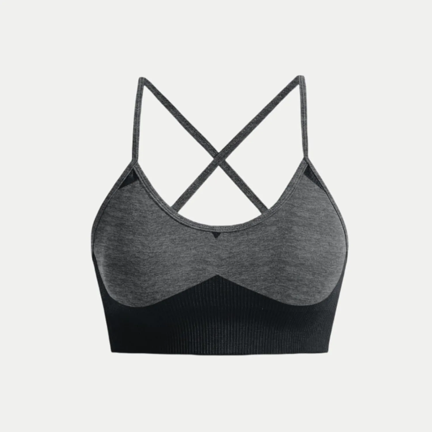 Women's Wireless Yoga Bras Criss Cross Back Sports Bra Full Coverage Athletic Bras Workout Padded T Shirts Bras