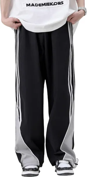 Y2k Pants Men Block Color Sweatpants Hip Hop Streetwear Pants Baggy Wide Leg Sweatpants Jogger Pants