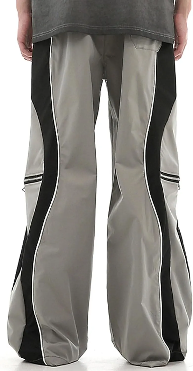 Y2k Track Pants Men Baggy Sweatpants Hip Hop Striped Pants Wide Leg Parachute Pants Streetwear