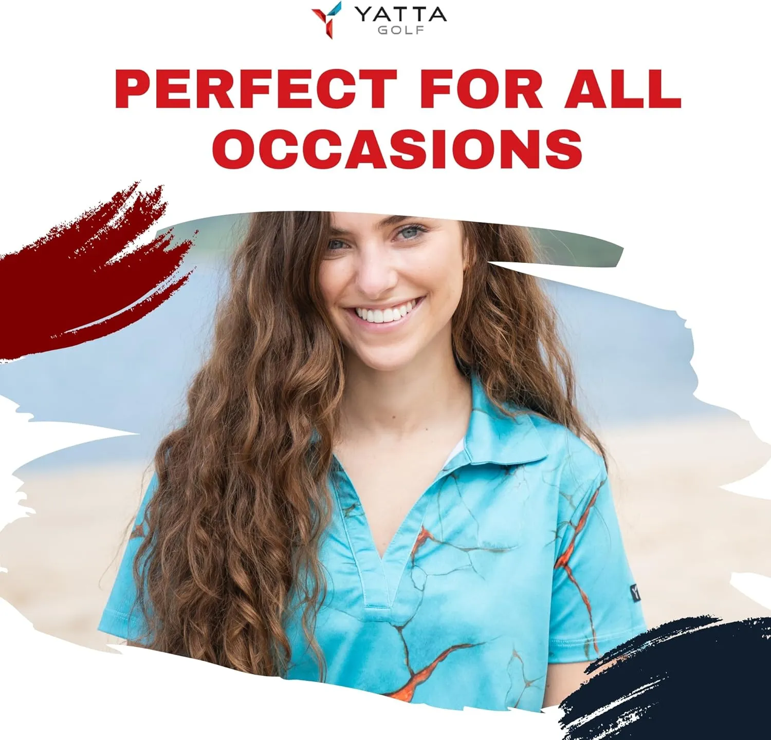 YATTA GOLF Premium Golf Polo Shirts for Women - Lightweight, Quick Dry, Wrinkle Resistant & Moisture Wicking Polo