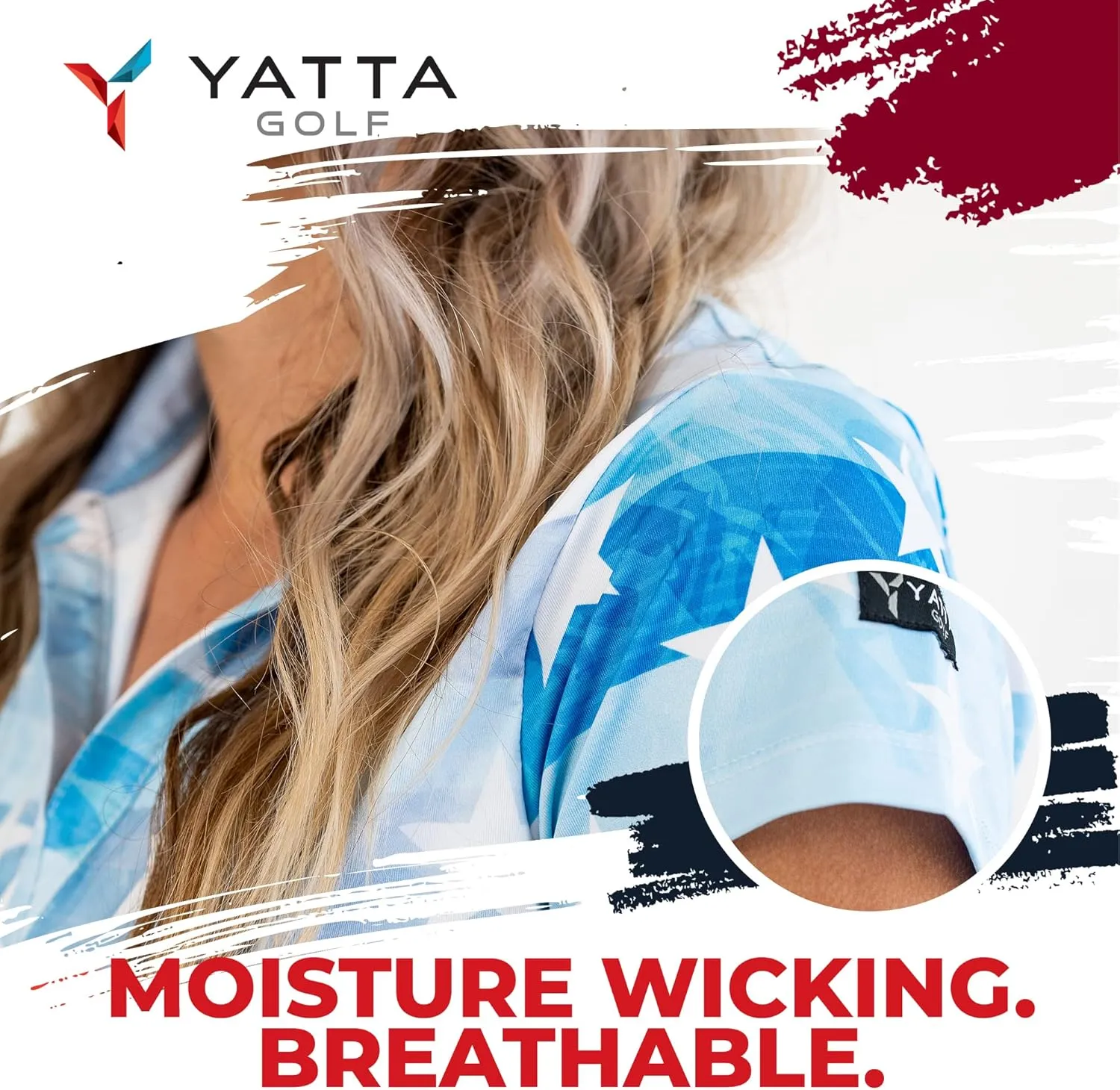 YATTA GOLF Premium Golf Polo Shirts for Women - Lightweight, Quick Dry, Wrinkle Resistant & Moisture Wicking Polo