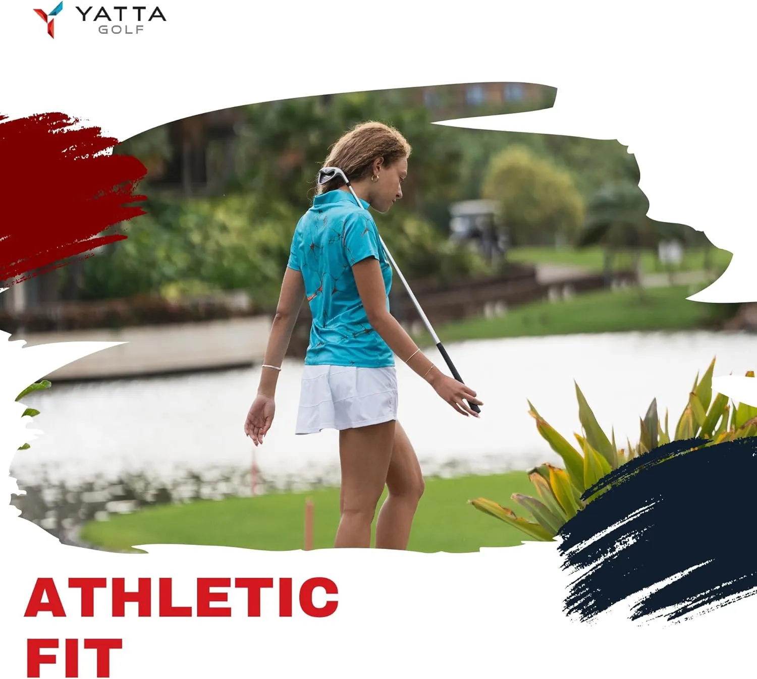 YATTA GOLF Premium Golf Polo Shirts for Women - Lightweight, Quick Dry, Wrinkle Resistant & Moisture Wicking Polo
