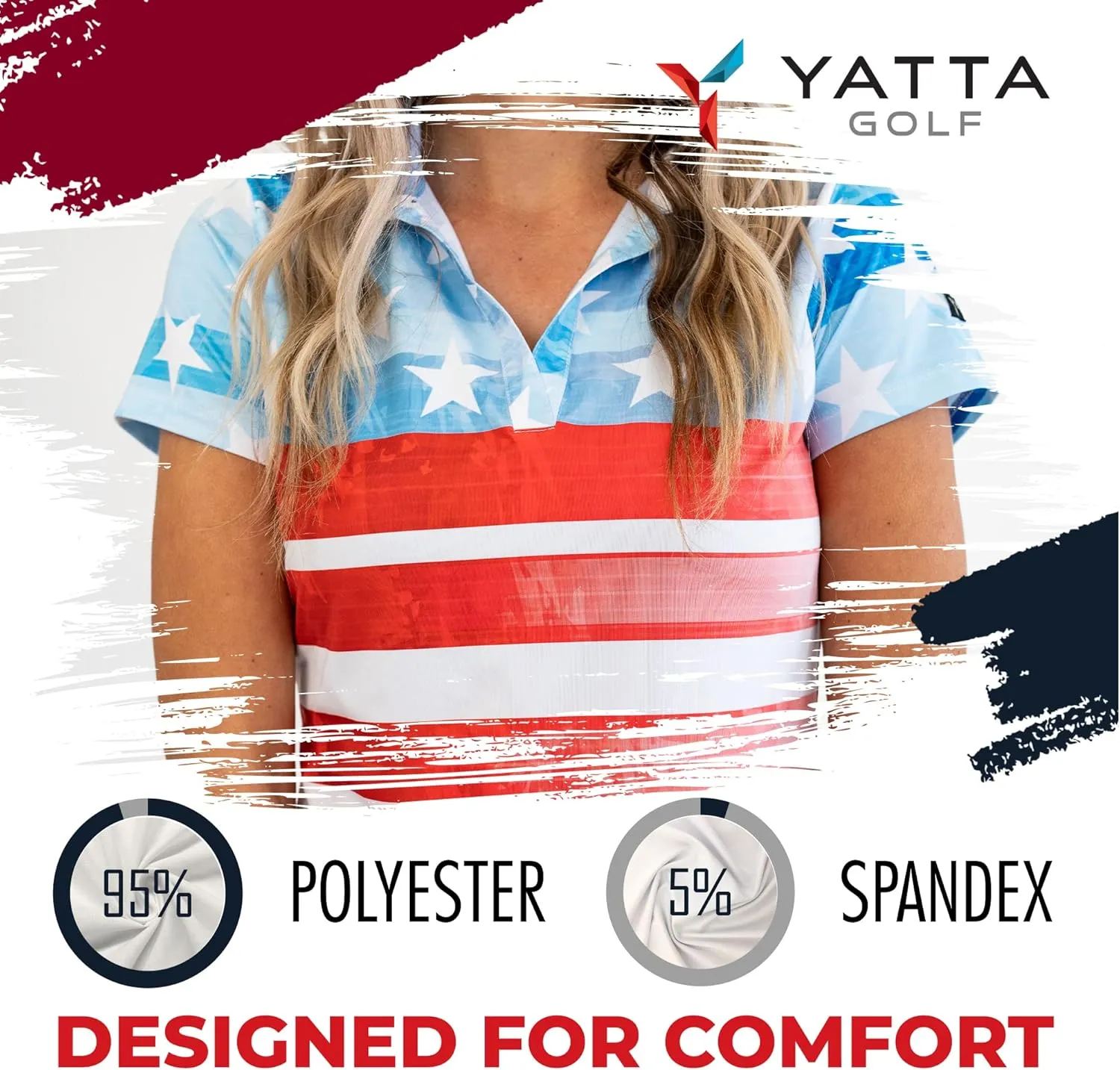 YATTA GOLF Premium Golf Polo Shirts for Women - Lightweight, Quick Dry, Wrinkle Resistant & Moisture Wicking Polo