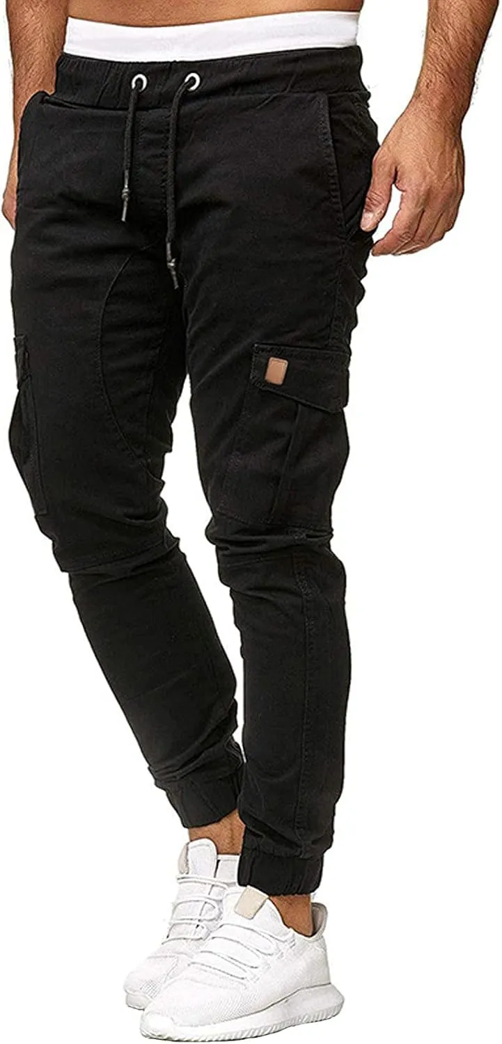 Ymosrh Jogger Pants for Men Sports Casual Jogging Trousers Lightweight Hiking Work Pants Outdoor Pant Mens Pants