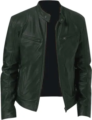 Ymosrh Mens Coats and Jackets Stylish Men's Casual Solid Color Long-Sleeved Slim Leather Coats Jackets Big Tall
