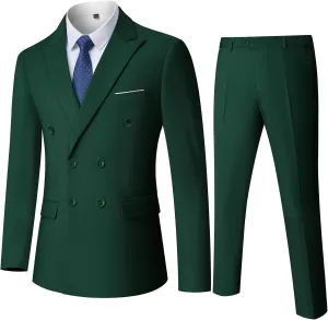 YND Men's Slim Fit 3 Piece Suit with Stretch Fabric, One Button Solid Blazer Vest Pants, Party Wedding Dress with Tie
