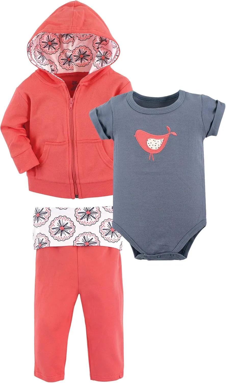 Yoga Sprout Bodysuit, Pants, and Track Jacket Set