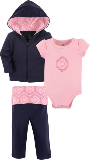 Yoga Sprout Bodysuit, Pants, and Track Jacket Set