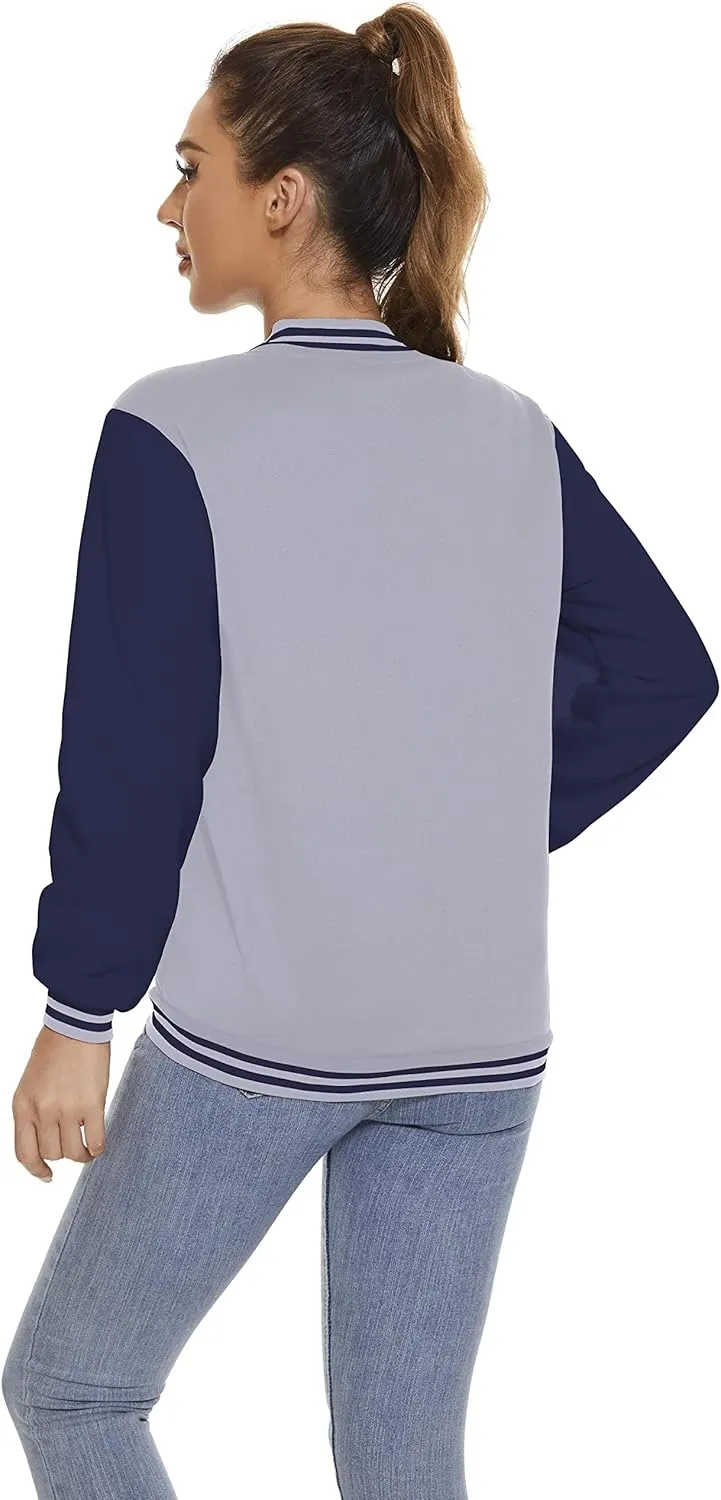 Yuji Itadori Women Varsity Jacket Baseball Lightweight Outwear Fleece Coat Button Down Clothes