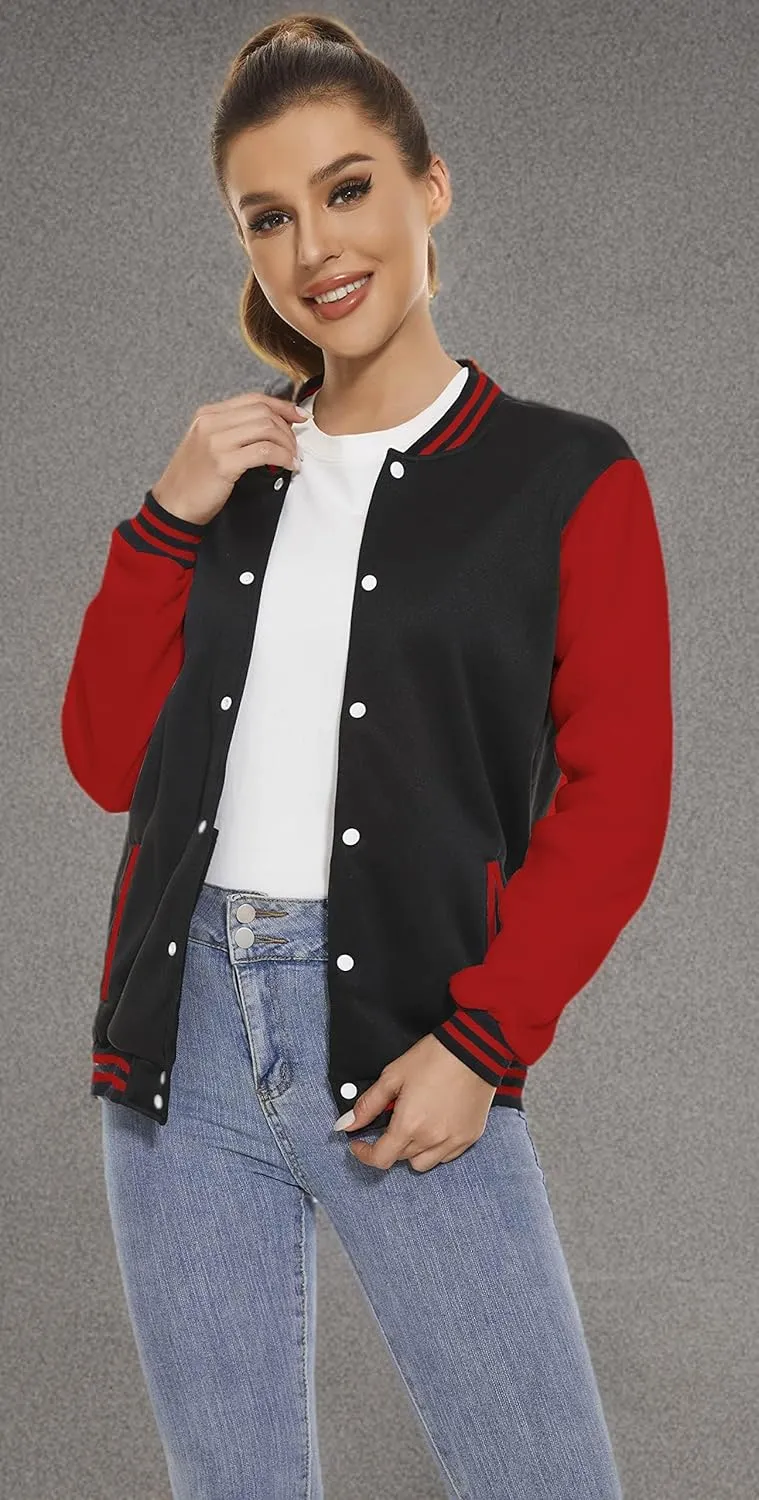 Yuji Itadori Women Varsity Jacket Baseball Lightweight Outwear Fleece Coat Button Down Clothes