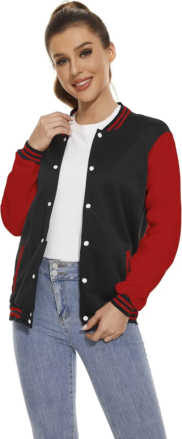Yuji Itadori Women Varsity Jacket Baseball Lightweight Outwear Fleece Coat Button Down Clothes