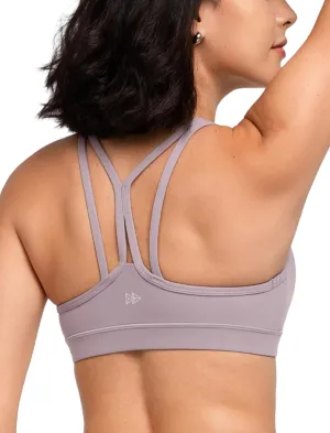 Yvette Yoga Sports Bra for Women - Padded Strappy Cute Sports Bra