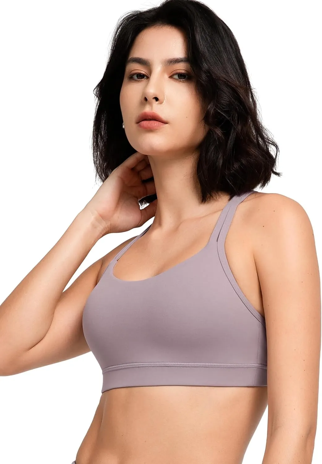 Yvette Yoga Sports Bra for Women - Padded Strappy Cute Sports Bra