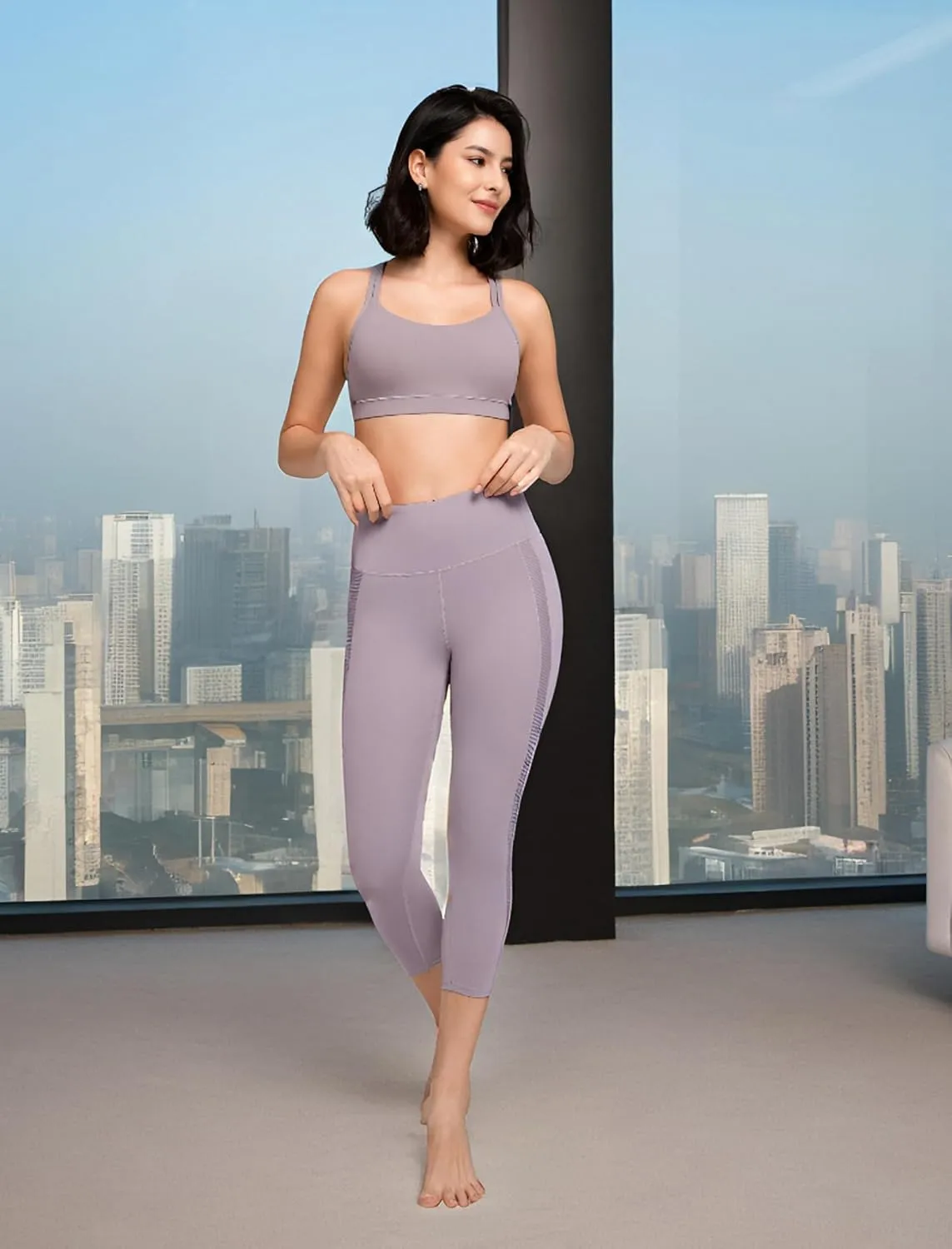 Yvette Yoga Sports Bra for Women - Padded Strappy Cute Sports Bra