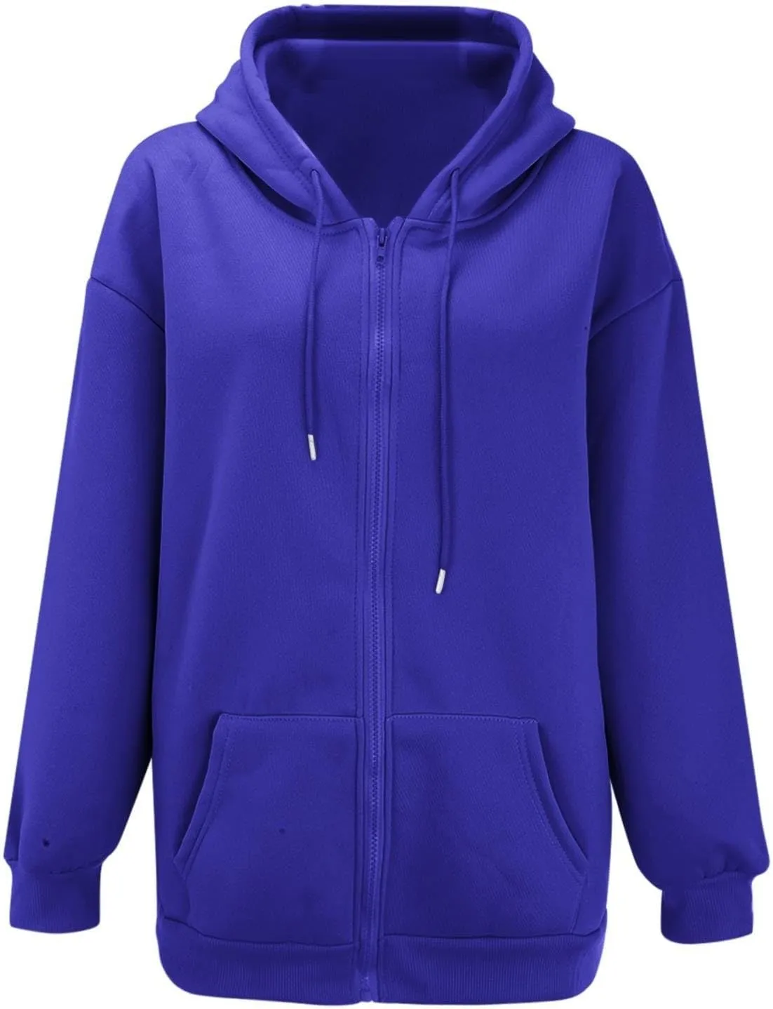 Zip Up Hoodie Women Y2K Long Sleeve Oversized Sweatshirts Lightweight Fleece Jacket Cute 2024 Fall Fashion Clothes