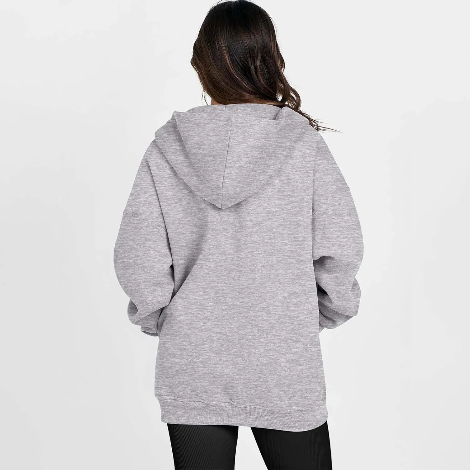 Zip Up Hoodies for Women Oversized Sweatshirt with Hooded Long Sleeve Jackets Coat Workout Y2K Outfits 2024 Fall