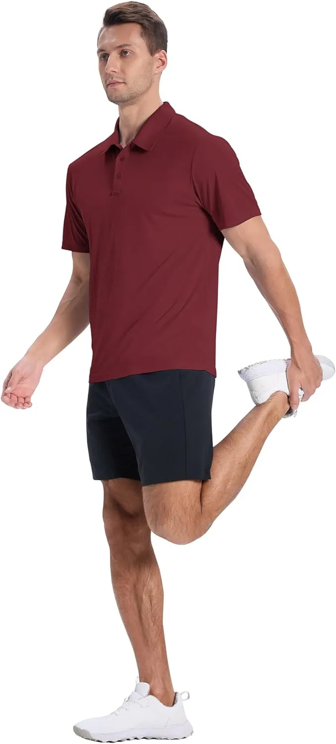 ZITY Mens Polo Shirts Short Sleeve Performance Moisture Wicking Work Golf Shirt